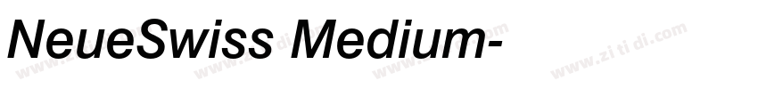 NeueSwiss Medium字体转换